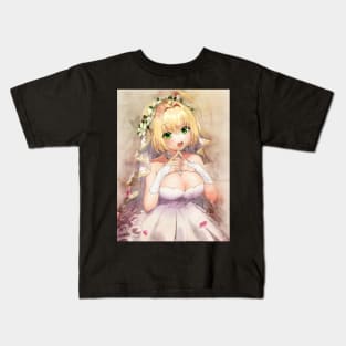 Saber Bride Anime Watercolor Kids T-Shirt